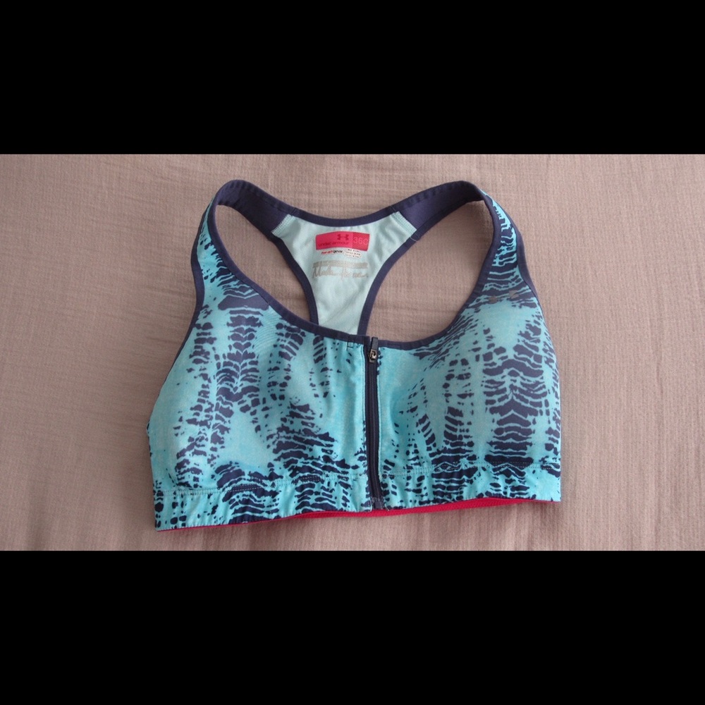 Under armor zip up tie-dye sports bra